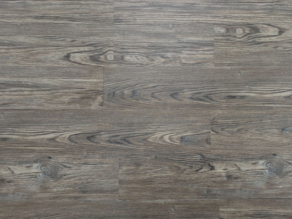LVT-golv Ljusgrå Brun Trä 6×36