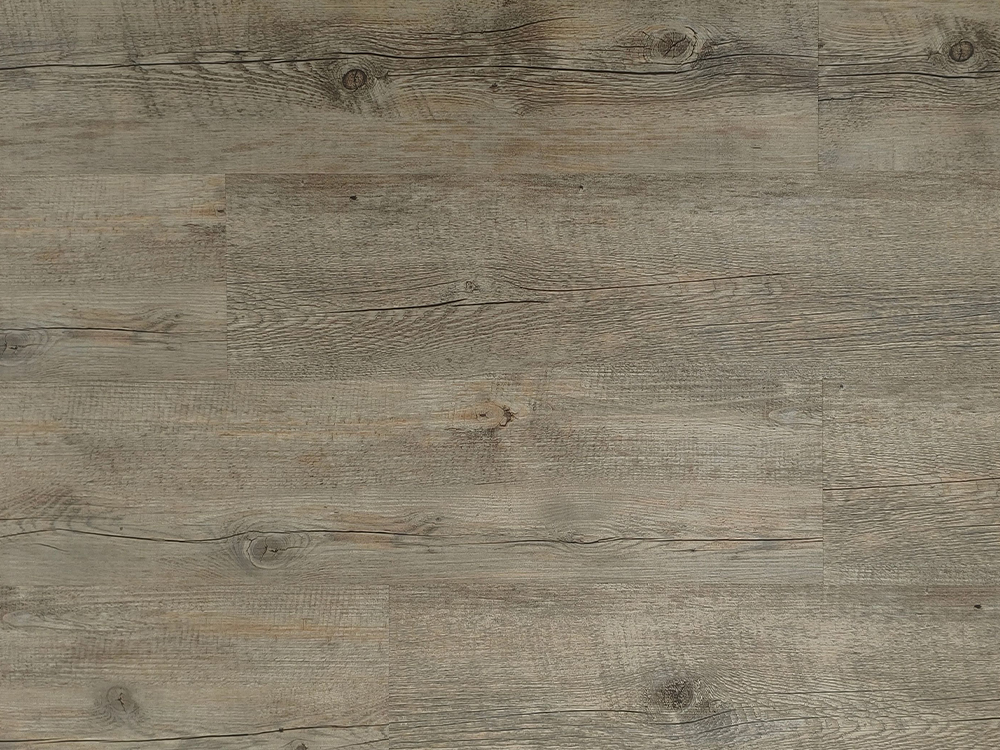 LVT-golv ljusgrå brun träkorn 7,25×48